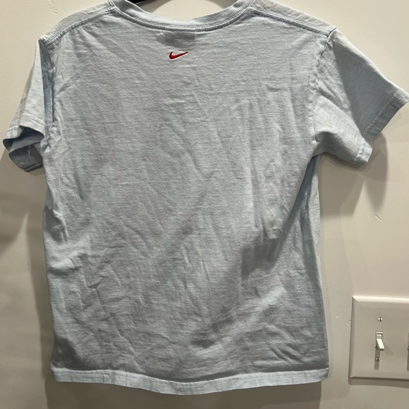 Light blue Nike tee, with red rhinestone detail - Picture 2 of 3